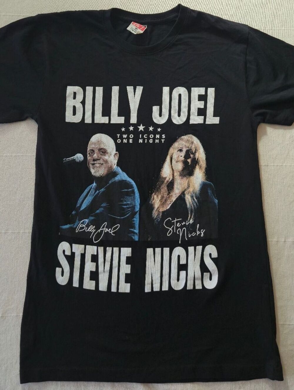 Billy Joel & Stevie Nicks Two Icons One Night Concert T shirt Size Small New